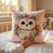 Kawaii Boho Owl Illustration Kissen