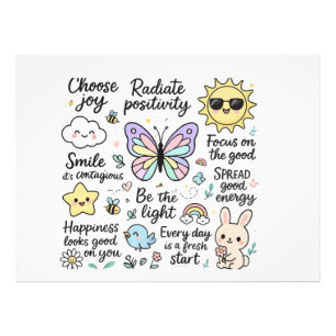 Kawaii-Boho Schmetterlingsticker Fotodruck