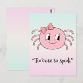 Kawaii boo, niedlicher, spukhafter Halloween Postkarte (Vorne/Hinten)