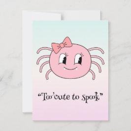 Kawaii boo, niedlicher, spukhafter Halloween Postkarte