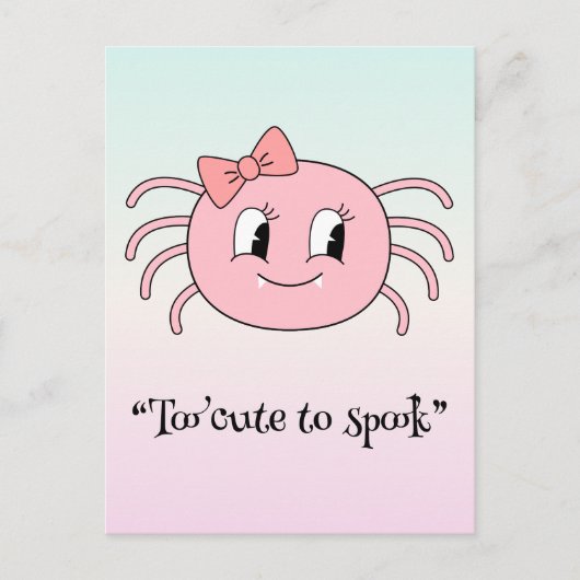 Kawaii boo, niedlicher, spukhafter Halloween Postkarte (Vorderseite)