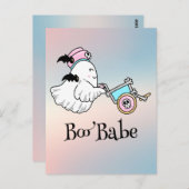 Kawaii boo, niedlicher, spukhafter Halloween Postkarte (Vorne/Hinten)