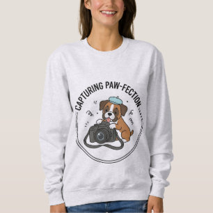 Kawaii Boxer-Hund-Fotograf Grafikdesign Sweatshirt