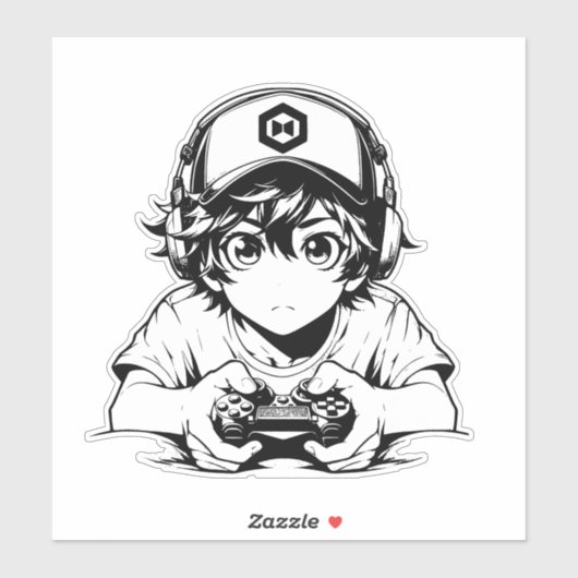 Kawaii Boy Sticker – Cute Design (Blatt)