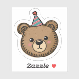 Kawaii Braunbär-Party-Aufkleber Aufkleber