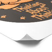 Kawaii Braunhund praktizieren Yoga-Posen und denke Poster (Ecke)