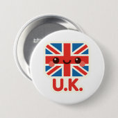 Kawaii British Flag - Niedliches britisches Design Button (Vorne & Hinten)