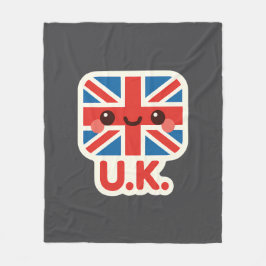 Kawaii British Flag - Niedliches britisches Design Fleecedecke