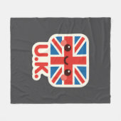 Kawaii British Flag - Niedliches britisches Design Fleecedecke (Vorderseite (Horizontal))