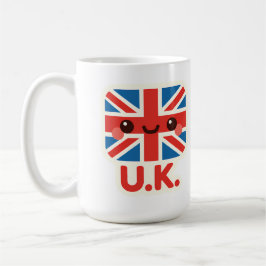 Kawaii British Flag - Niedliches britisches Design Kaffeetasse