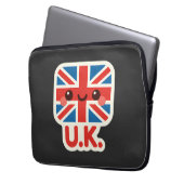 Kawaii British Flag - Niedliches britisches Design Laptopschutzhülle (Vorderseite Links)