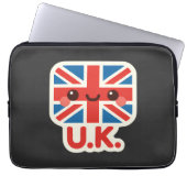Kawaii British Flag - Niedliches britisches Design Laptopschutzhülle (Vorderseite)