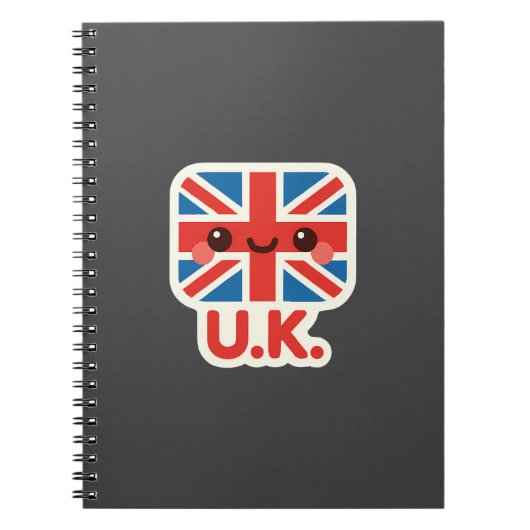 Kawaii British Flag - Niedliches britisches Design Notizblock (Vorderseite)