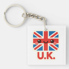 Kawaii British Flag - Niedliches britisches Design Schlüsselanhänger