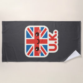 Kawaii British Flag - Niedliches britisches Design Strandtuch