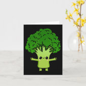 Kawaii Broccoli Karte (Gelbe Blume)