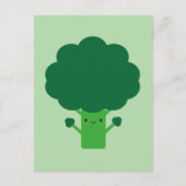 Kawaii Broccoli Postkarte (Vorderseite)