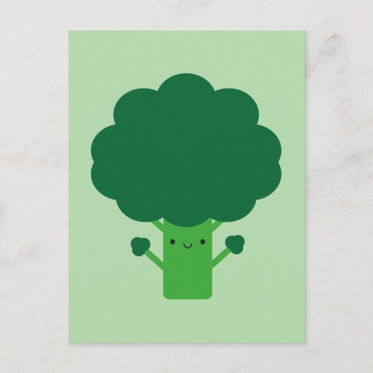 Kawaii Broccoli Postkarte (Vorderseite)