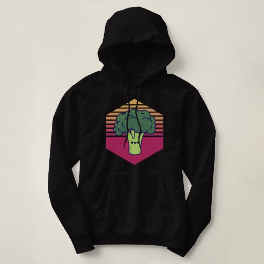 Kawaii Broccoli Vintag Hoodie (Design vorne)