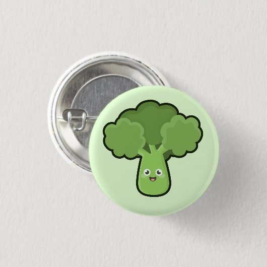 Kawaii Brokkoli Button (Vorne & Hinten)