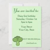 Kawaii Brokkoli Einladung (Rückseite)