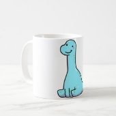 Kawaii Brontosaurus Dinosaurier Kaffeetasse (Vorderseite Links)