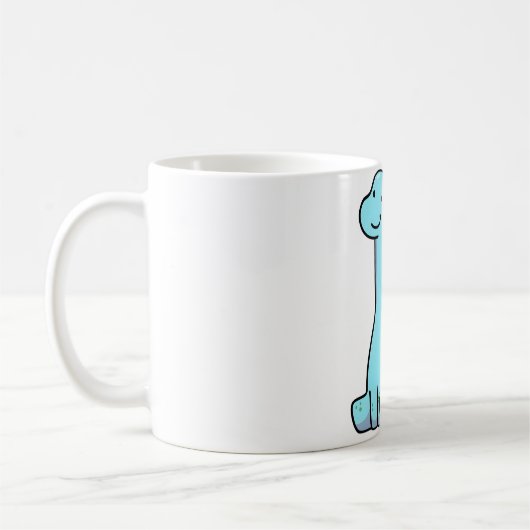 Kawaii Brontosaurus Dinosaurier Kaffeetasse (Links)