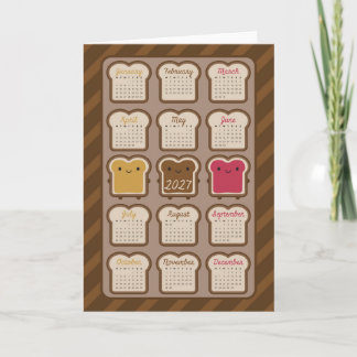 Kawaii Brot 2027 Kalender Karte