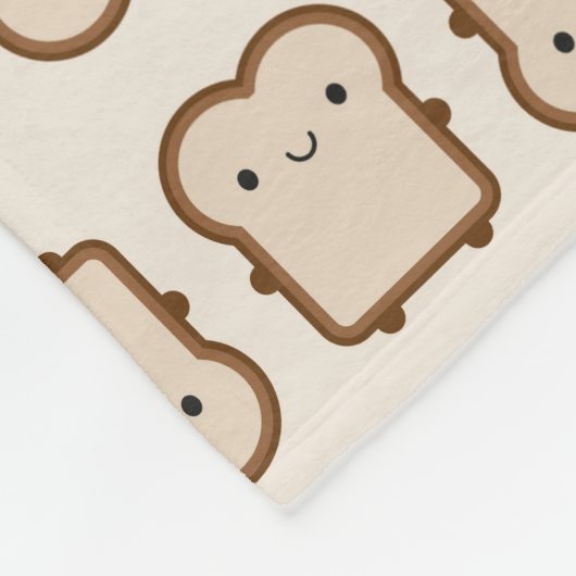 Kawaii Brot / Toast Fleece Blanket (Ecke)