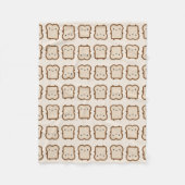 Kawaii Brot / Toast Fleece Blanket (Vorderseite)