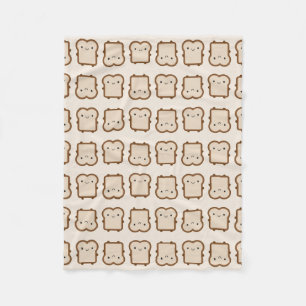 Kawaii Brot / Toast Fleece Blanket
