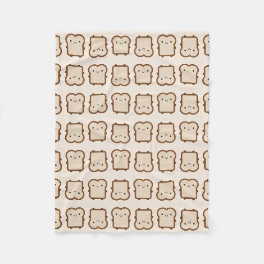 Kawaii Brot / Toast Fleece Blanket (Vorderseite)