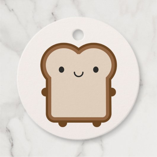 Kawaii Brot / Toast Geschenkanhänger (Vorderseite)