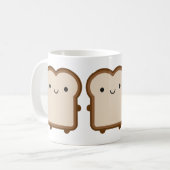 Kawaii Brot / Toast Kaffeetasse (Vorderseite Links)