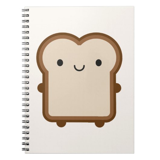 Kawaii Brot / Toast Notizblock (Vorderseite)