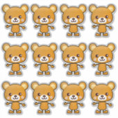 Kawaii Brown Bear_GC - Sticker (Vorderseite)