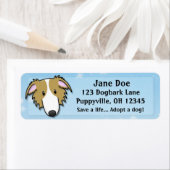 Kawaii Brown & White Borzoi (Insitu)