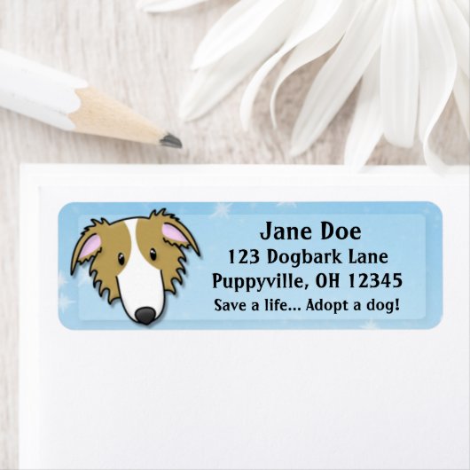 Kawaii Brown & White Borzoi (Insitu)