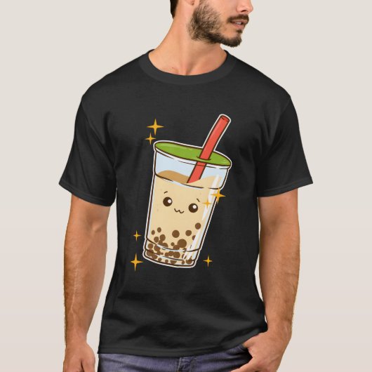 Kawaii Bubble Tea Boba Milk Tea T-Shirt (Vorderseite)