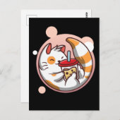 Kawaii Bubble Tea Cat Cudly Kitty Postkarte (Vorne/Hinten)