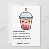 Kawaii-Bubble-Tea-Geburtstags-Einladung Einladung (Vorderseite)