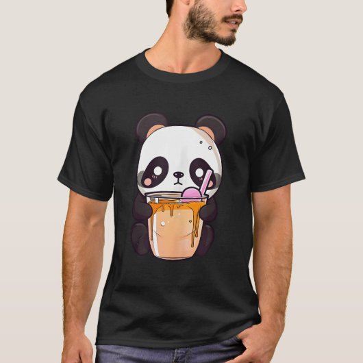 Kawaii Bubble Tea Panda Boba-Tea Japanese T-Shirt (Vorderseite)