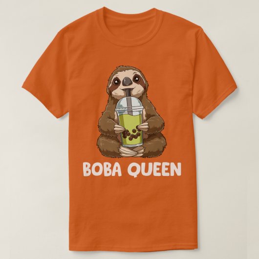 Kawaii Bubble Tea Queen - Sloth Boba Tea 1202 T-Shirt (Design vorne)