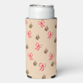 Kawaii Bubble Tee & Bow Muster - Niedliche Seltzer Selters Dosenkühler (Seltzer Rückseite)