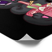 Kawaii Bubble Tee für Frauen Boba Maneki Neko Katz Poster (Ecke)