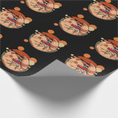 Kawaii Bubble Tee Katze Retro Kitty Geschenkpapier (Ecke)