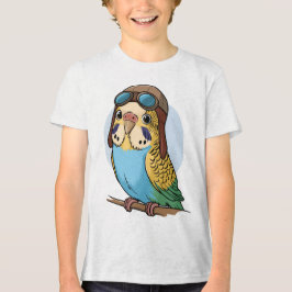 Kawaii Budgie - Niedliche Parakeet Bird Illustrati Tri-Blend Shirt
