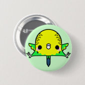 Kawaii Budgie (Sie ändern den Hintergrund!) Button (Vorne & Hinten)