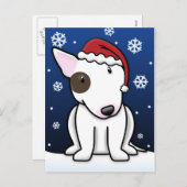 Kawaii Bull Terrier Christmas Postcard Feiertagspostkarte (Vorne/Hinten)