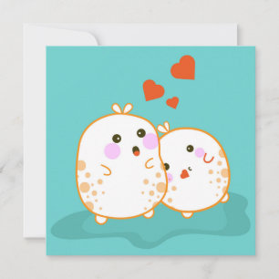 Kawaii Bunnies Feiertagskarte